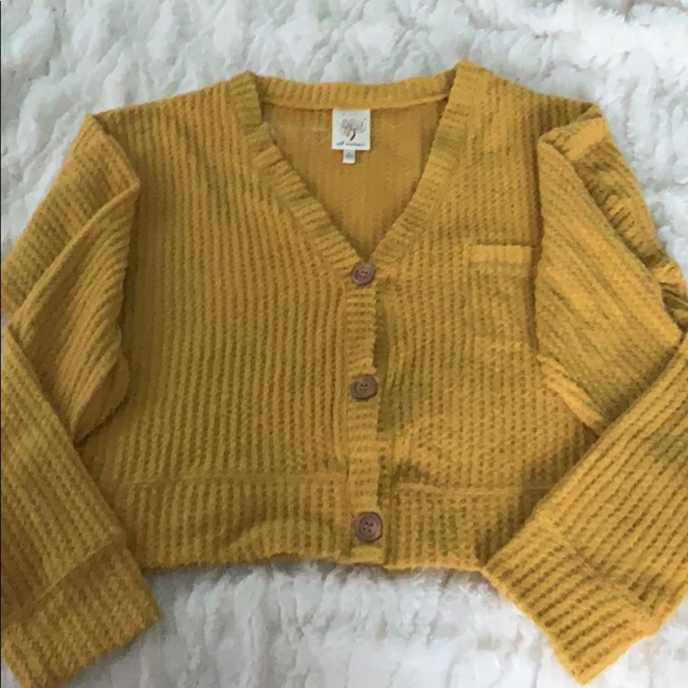 Mustard Yellow plunge crop top